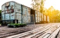 the old train bogies vintage tone Royalty Free Stock Photo