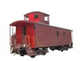 Old train caboose isolated Royalty Free Stock Photo