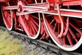 Old train driving wheel Royalty Free Stock Photo