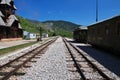 Old Train in Drvengrad, Serbia Royalty Free Stock Photo
