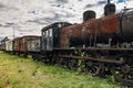 Old train set with a steam locomotive Royalty Free Stock Photo