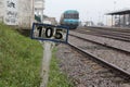 Old train sign Royalty Free Stock Photo