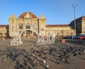 Old train station in Arad, Romania. Royalty Free Stock Photo