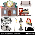 Old train station elements Royalty Free Stock Photo