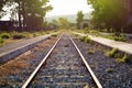 Old train station in Greece. Royalty Free Stock Photo