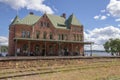 The old train station on the lake shore in Nora Sweden