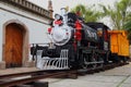 Old train with a steam locomotive city of mexico, mexico I Royalty Free Stock Photo