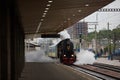 old train steam locomotive on the platform