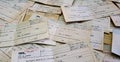 Old train tickets used on fast and express trains from Romania