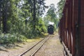 Old train and train museum in Ohs, Sweden Royalty Free Stock Photo