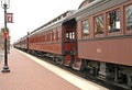 Old train at train station Royalty Free Stock Photo