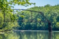 Old train trestle at Jones bridge park Georgia Royalty Free Stock Photo