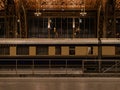 Old Train Waggon in an Illuminated Station