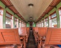 Old train wagon interior in Tiradentes, a Colonial city Royalty Free Stock Photo