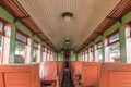 Old train wagon interior in Tiradentes, a Colonial city Royalty Free Stock Photo