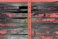 Old wood background. Old rotten red wood texture - Royalty Free Stock Photo