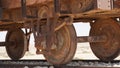 Old train wagons on Turkish Railway Station Remains in the Negev Desert in Israel Royalty Free Stock Photo