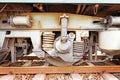 Old train wheel on a track Royalty Free Stock Photo