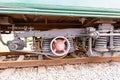 Old train wheel on a track Royalty Free Stock Photo