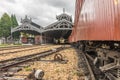 Old train (Maria Fumaca) Saint John Del Rei station city Royalty Free Stock Photo