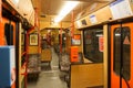 Old tram cabin of the tram Bielefeld Royalty Free Stock Photo