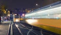 Old Tram in the city center of Budapest, Royalty Free Stock Photo