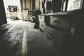 An old tram garage, tool storage drawers Royalty Free Stock Photo