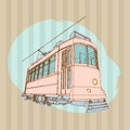 Old Tram Illustration