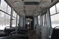 Old tram interior Royalty Free Stock Photo