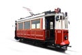 Old Tram Istanbul Turkey isolated Royalty Free Stock Photo