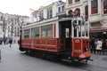 Old tram in Taksim square Istanbul