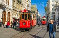 The old trams in Istanbul Royalty Free Stock Photo