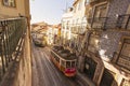 Old trams, Lisbon, Portugal