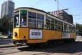 Old trams on the streets of Milan Royalty Free Stock Photo