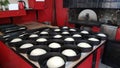 Old tranditional oven and bread waiting to be baked in vrosina Ioannina Greece Royalty Free Stock Photo