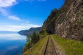 Old Trans Siberian railway on lake Baikal