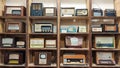 Old Transistor Radios Vintage Compact Transistor Receivers Royalty Free Stock Photo