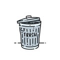 Old trash can icon