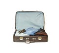 Old Travel case with luggage Royalty Free Stock Photo