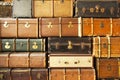 Old travel suitcases, abstract background Royalty Free Stock Photo