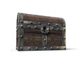 Old treasure chest, 3D rendering Royalty Free Stock Photo