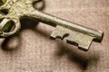 Old treasure key Royalty Free Stock Photo