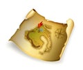 Old treasure map Royalty Free Stock Photo