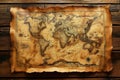 old treasure map drawn on parchment