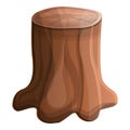 Old tree stub icon, cartoon style