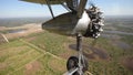 Old tri-motor airplane in flight