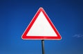 Old triangle traffic sign Royalty Free Stock Photo