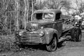 Old truck, abandoned, American manufacturing Royalty Free Stock Photo