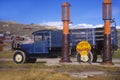 Old truck at abandoned gas station Royalty Free Stock Photo