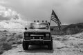 Old Truck with an American Flag Royalty Free Stock Photo